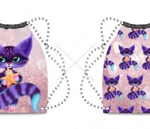 kit sac à dos chat violet