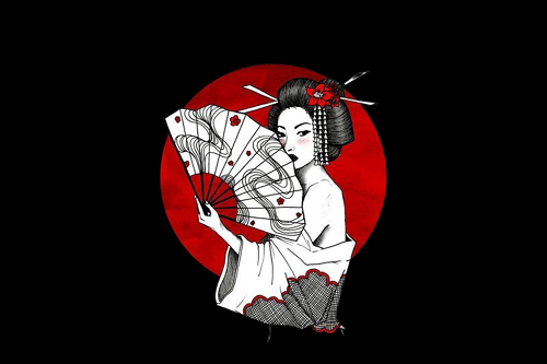 panneau simili geisha