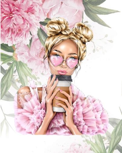panneau polyester femme café rose