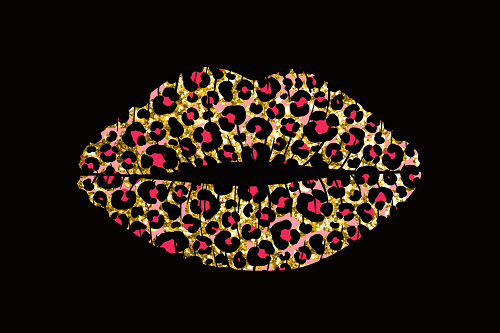 panneau simili bouche léopard