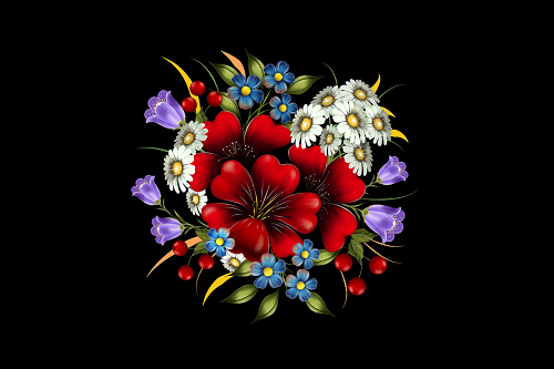 panneau simili fleurs