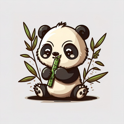 panneau simili panda bambou