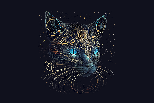 panneau simili chat yeux bleus