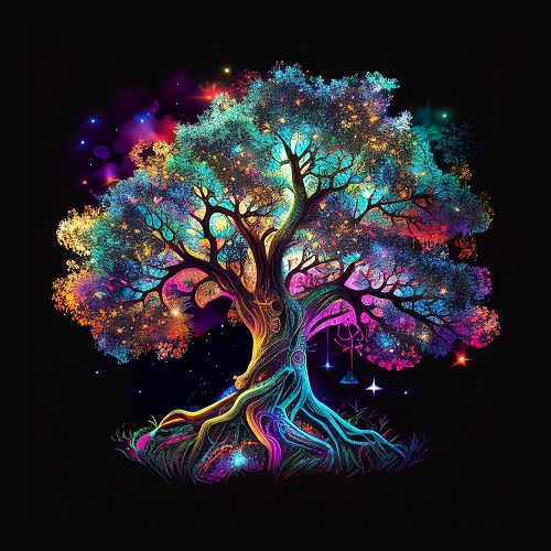 panneau simili arbre de vie nuit