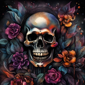 panneau simili tête de mort