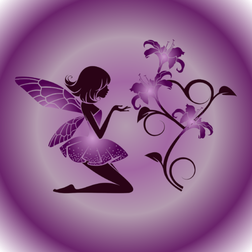 panneau velours fée violette