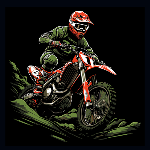 panneau simili moto rouge