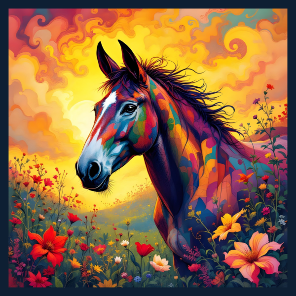 panneau velours cheval