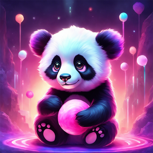 panneau velours panda