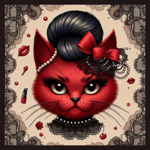panneau velours chat