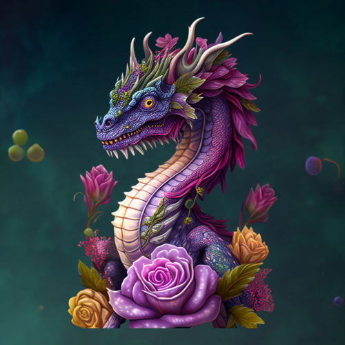 panneau velours dragon