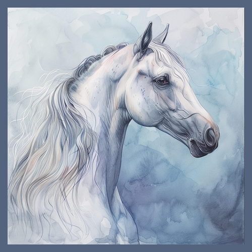 panneau velours cheval blanc