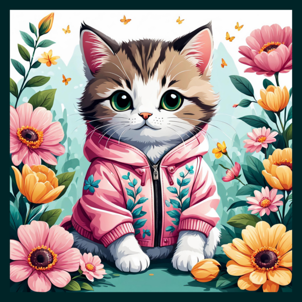 panneau velours chat