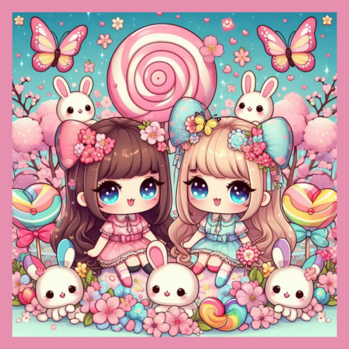 panneau velours duo fillette