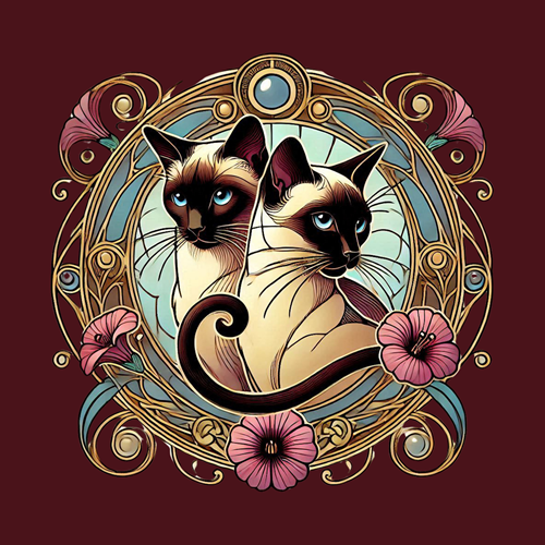 panneau velours duo chats