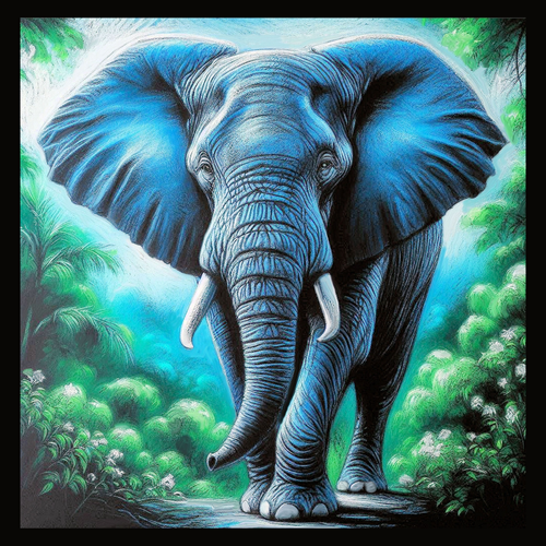 panneau velours éléphant