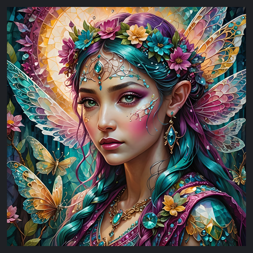 panneau femme féérie