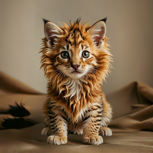 panneau velours petit tigre