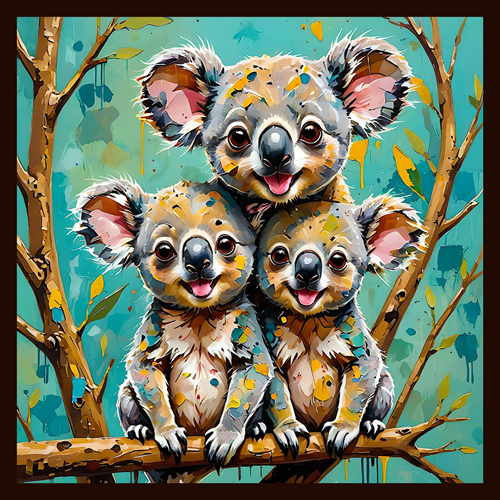 panneau velours koala