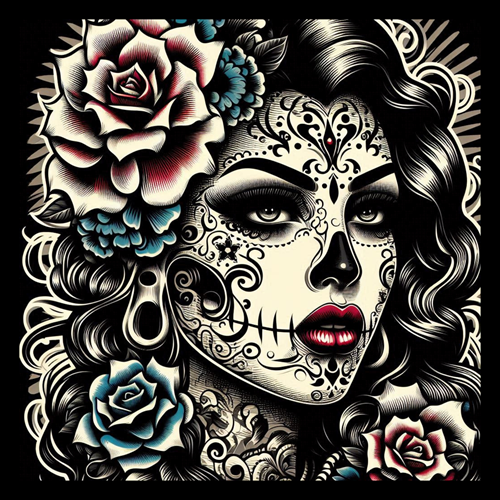 panneau velours femme tatoo