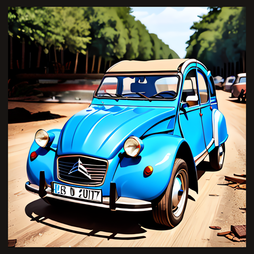 panneau velours voiture bleue