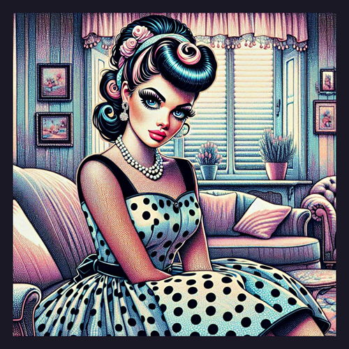 panneau velours pin up