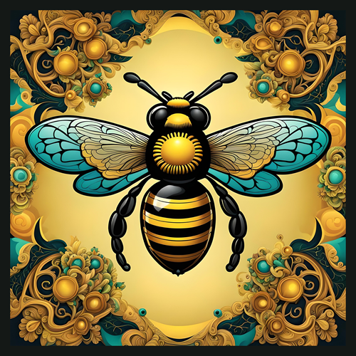 panneau velours abeille