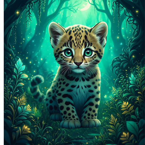 panneau velours petit tigre