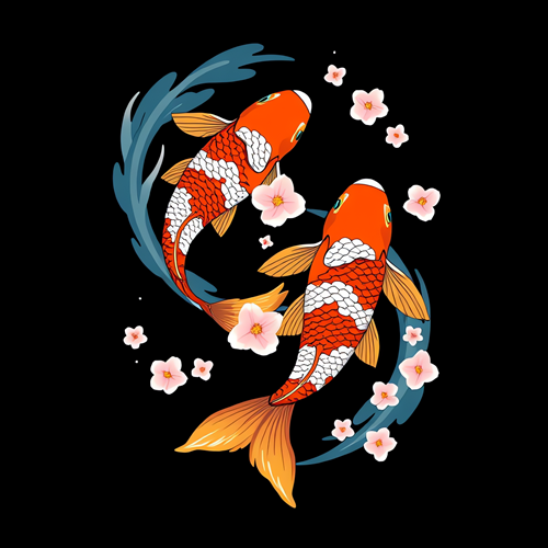 panneau velours poissons