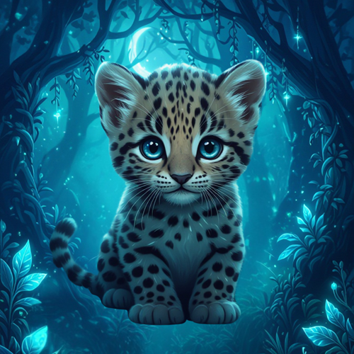 panneau velours petit tigre