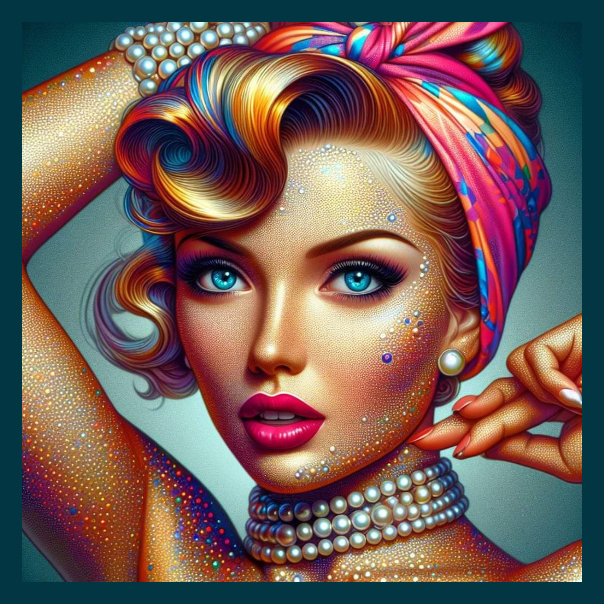 panneau velours pin up