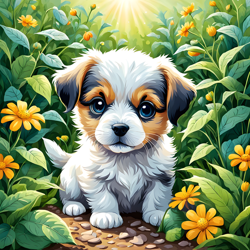 panneau velours chien
