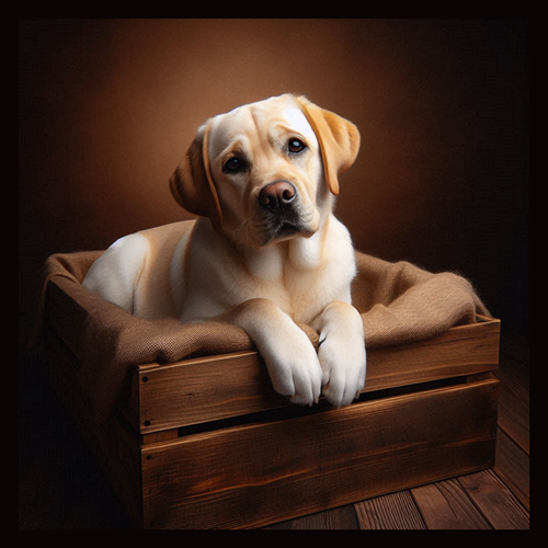 panneau velours chien