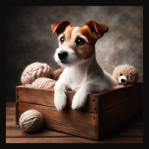 panneau velours chien