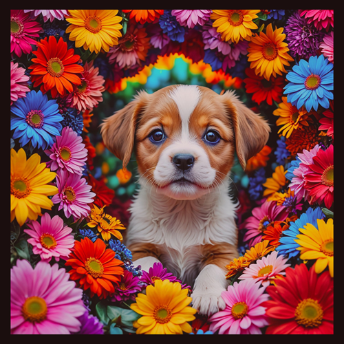panneau velours chien