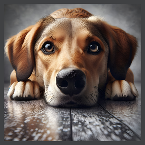 panneau velours chien