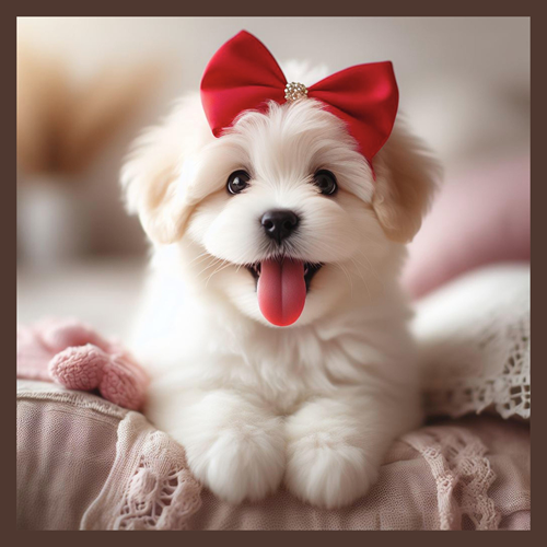 panneau velours chien