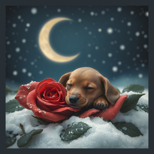 panneau velours chien
