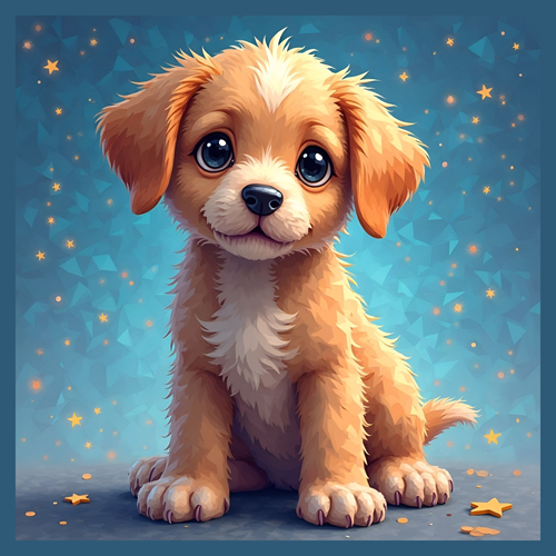 panneau velours chien