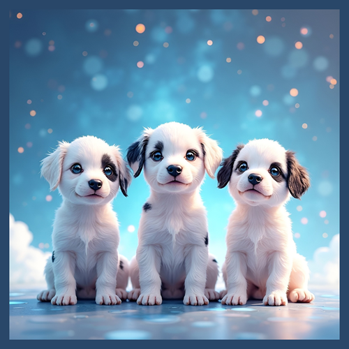 panneau velours chiens