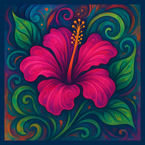 panneau velours fleur