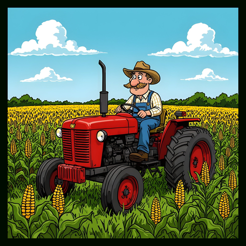 panneau velours tracteur