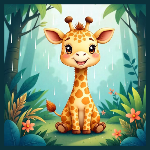 panneau velours girafe