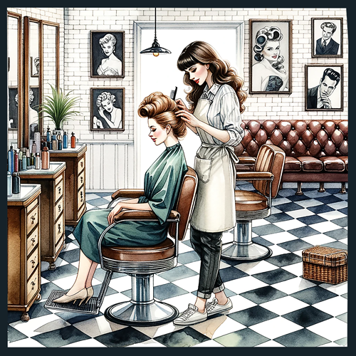 panneau velours coiffeur