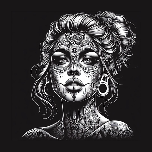 panneau velours femme tatoo