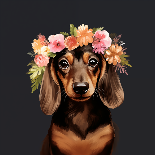 panneau velours chien