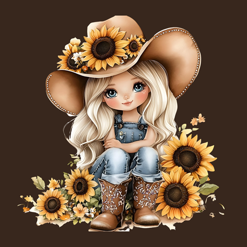 panneau velours fillette chapeau