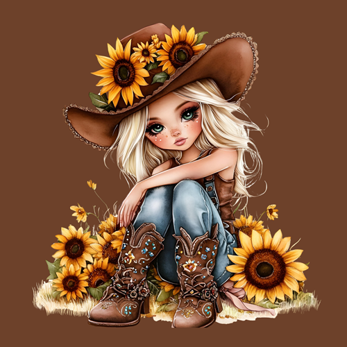 panneau velours fillette chapeau