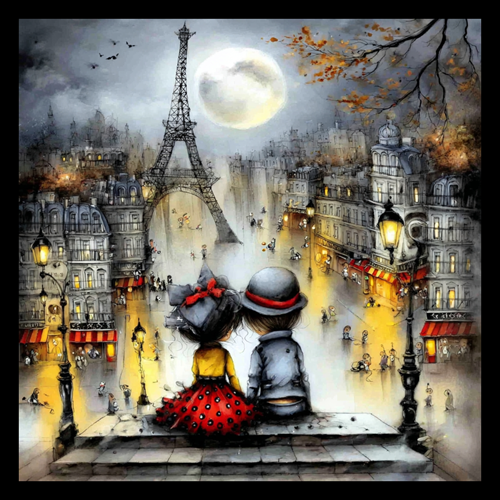 panneau velours couple