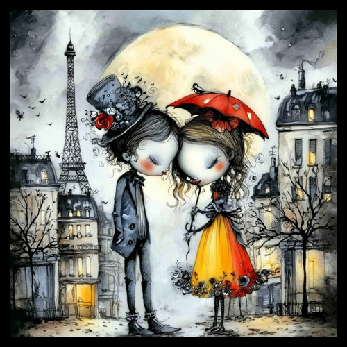 panneau velours couple